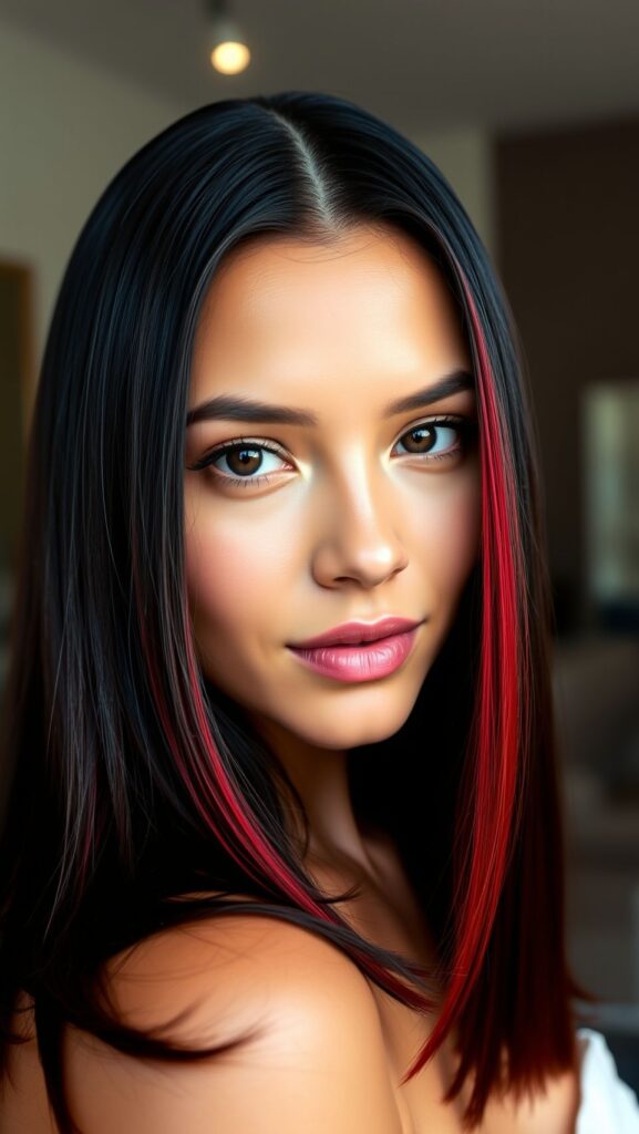 Couleur cheveux noir rouge : styles et soins 2 Couleur cheveux noir rouge : styles et soins